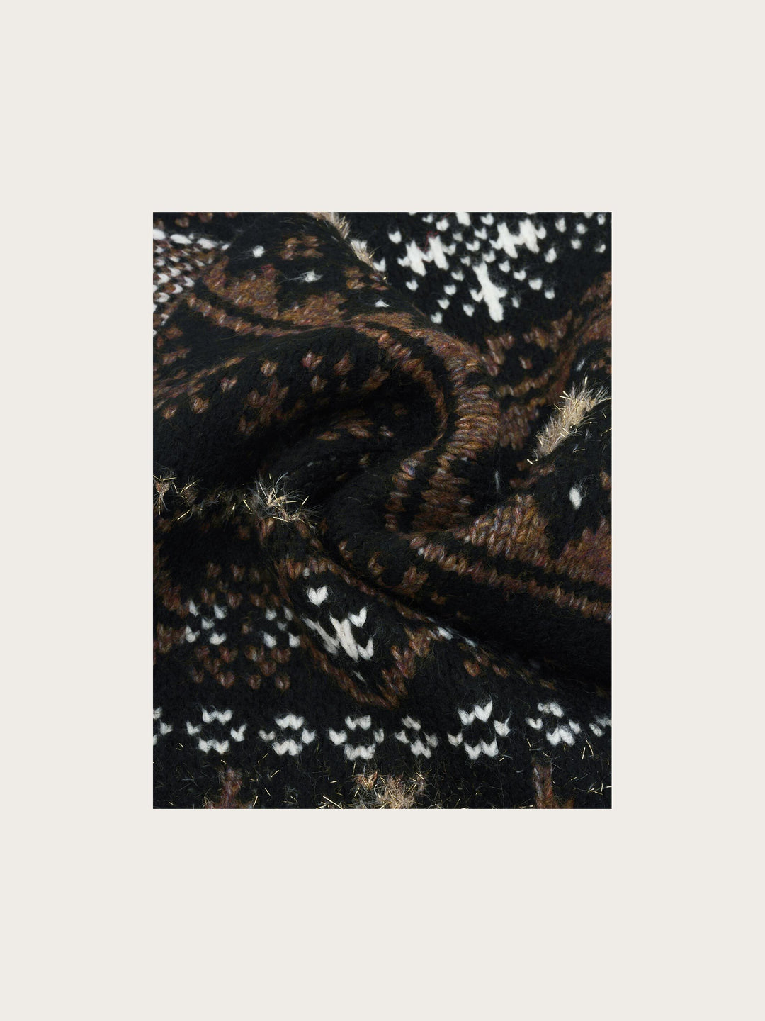 Strickschal mit winterlichem Norweger-Muster