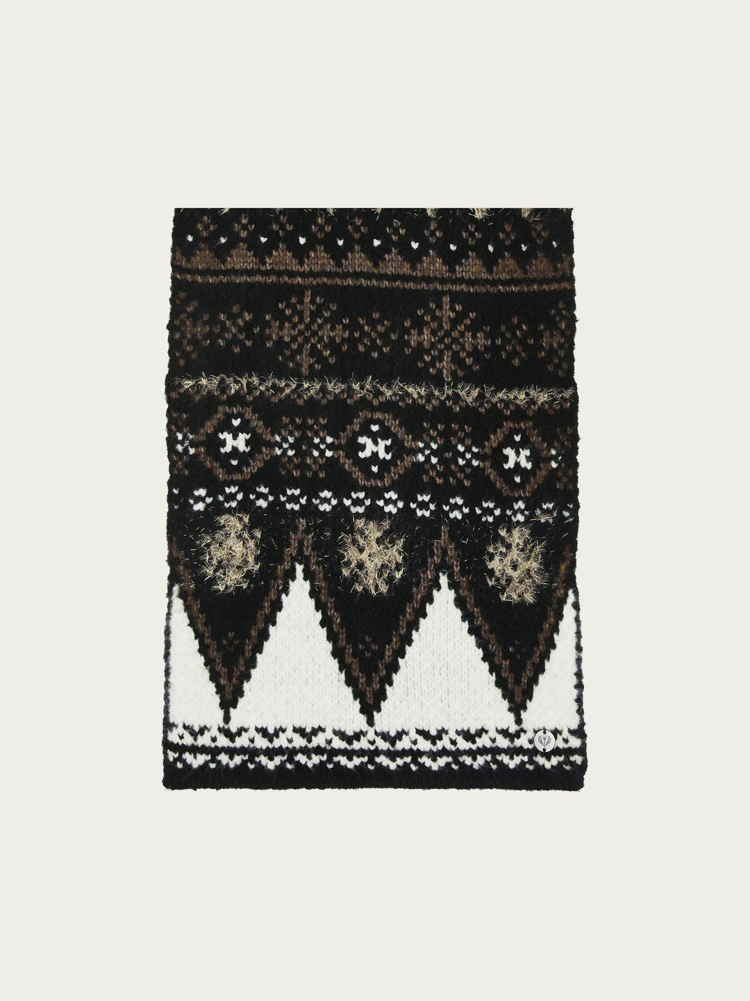 Strickschal mit winterlichem Norweger-Muster