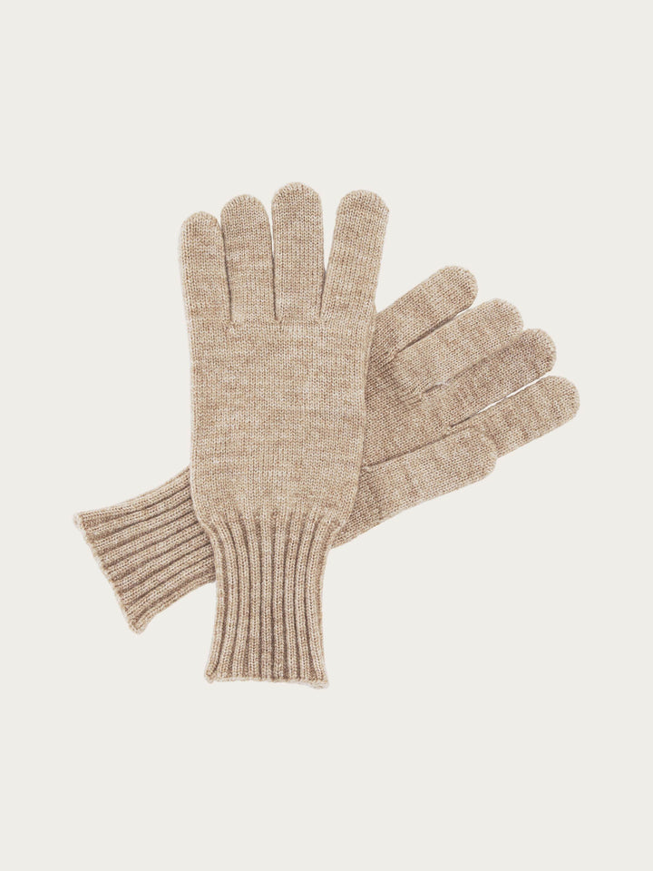 Strickhandschuhe mit aufgenähter Ring-Applikation