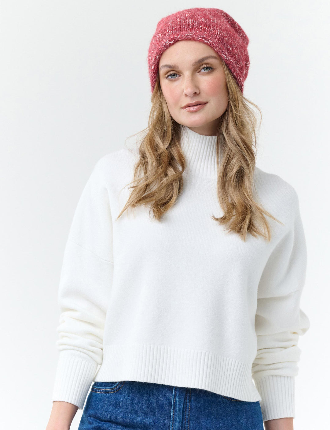 Lässige melierte Loevenich Strick-Beanie