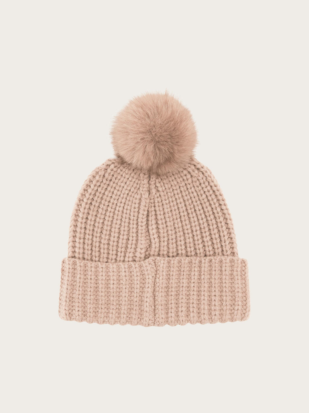 Loevenich Strickmütze mit Fake Fur Pompon