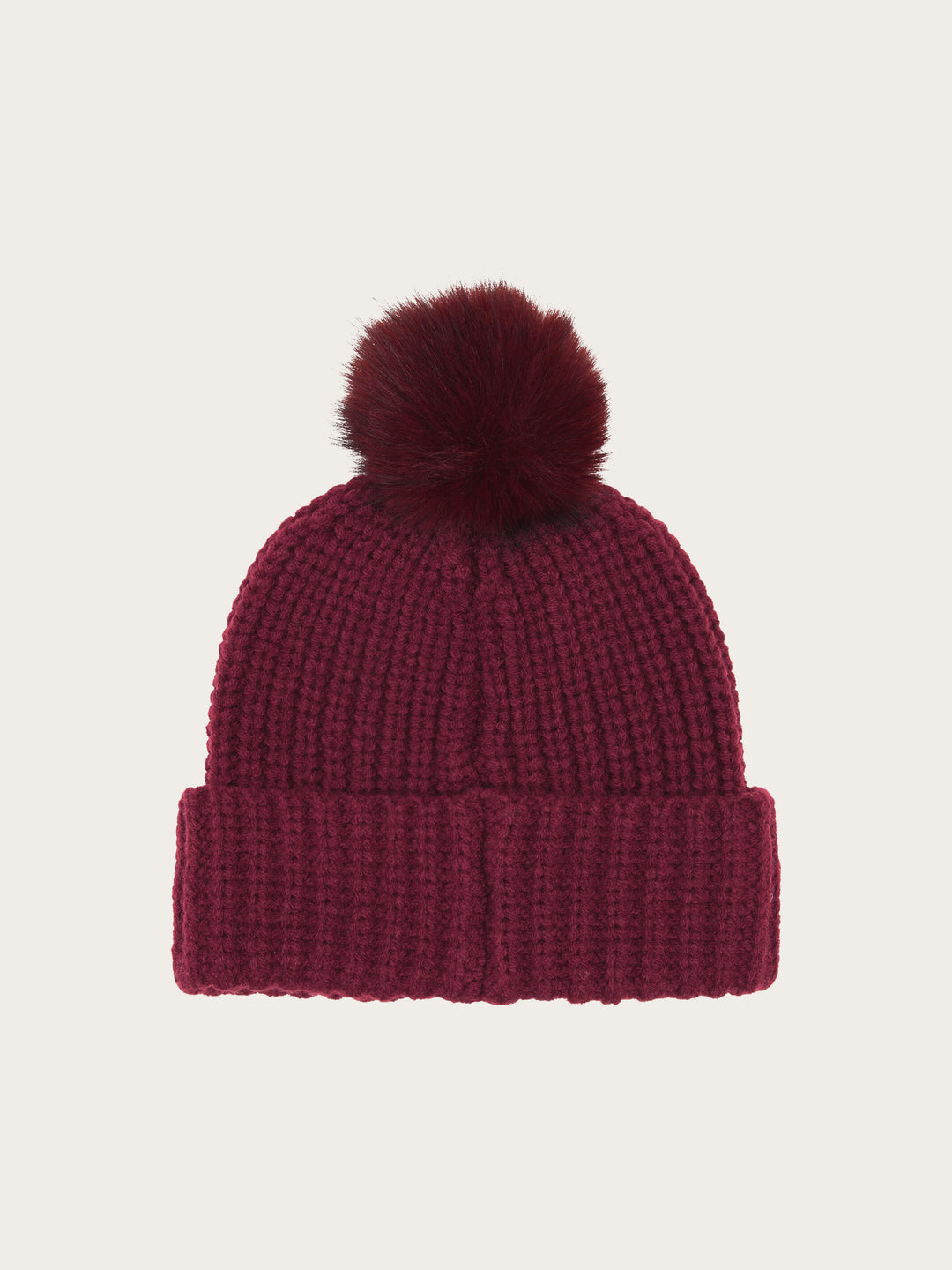 Loevenich Strickmütze mit Fake Fur Pompon