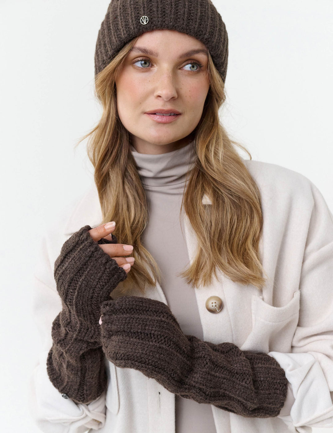 Loevenich Strickmütze mit Fake Fur Pompon