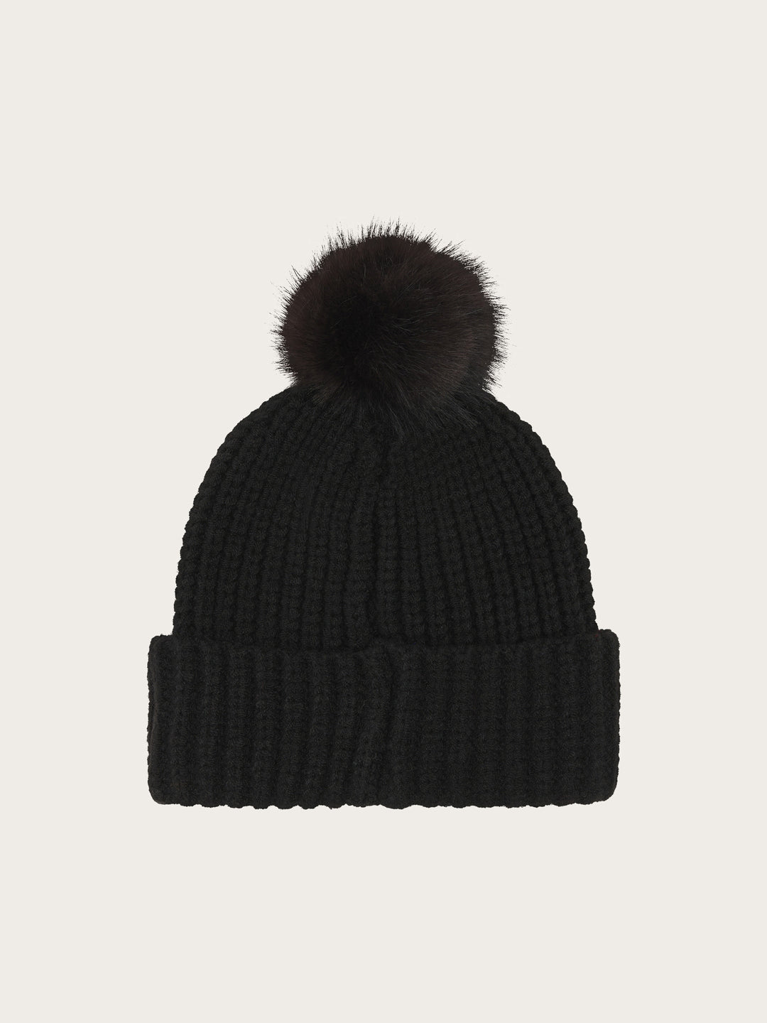 Loevenich Strickmütze mit Fake Fur Pompon