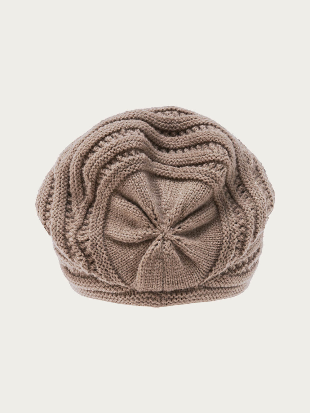 Gemusterte Loevenich Strickmütze mit Strickschirm