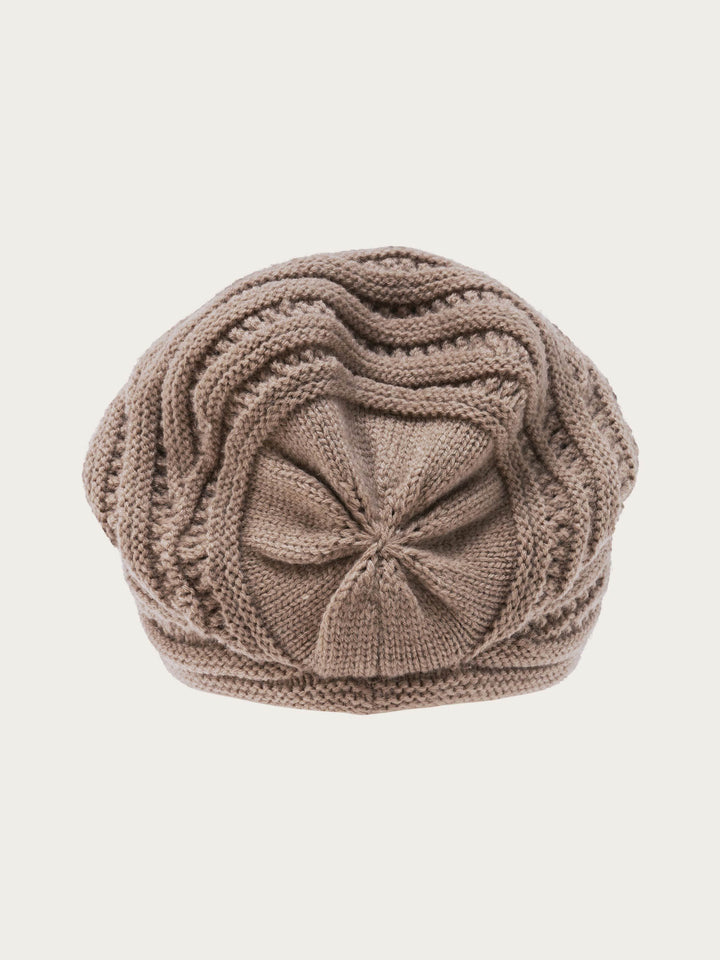 Gemusterte Loevenich Strickmütze mit Strickschirm
