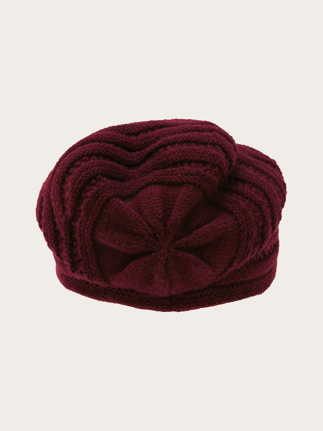 Gemusterte Loevenich Strickmütze mit Strickschirm