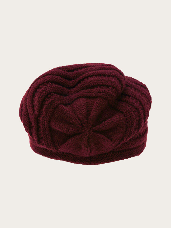 Gemusterte Loevenich Strickmütze mit Strickschirm
