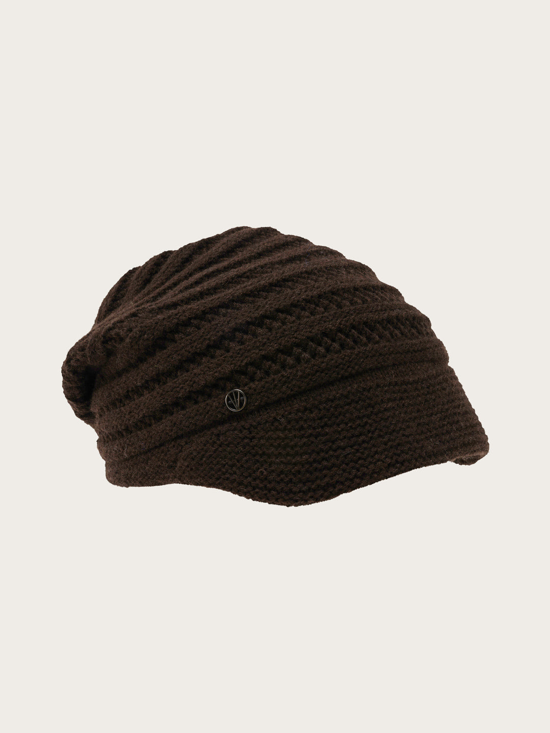 Gemusterte Loevenich Strickmütze mit Strickschirm
