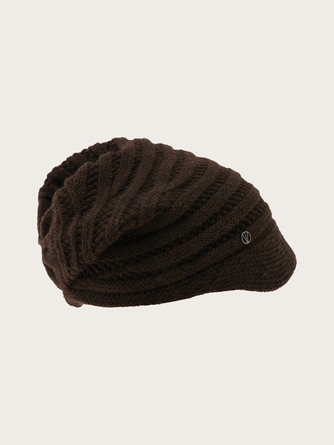 Gemusterte Loevenich Strickmütze mit Strickschirm