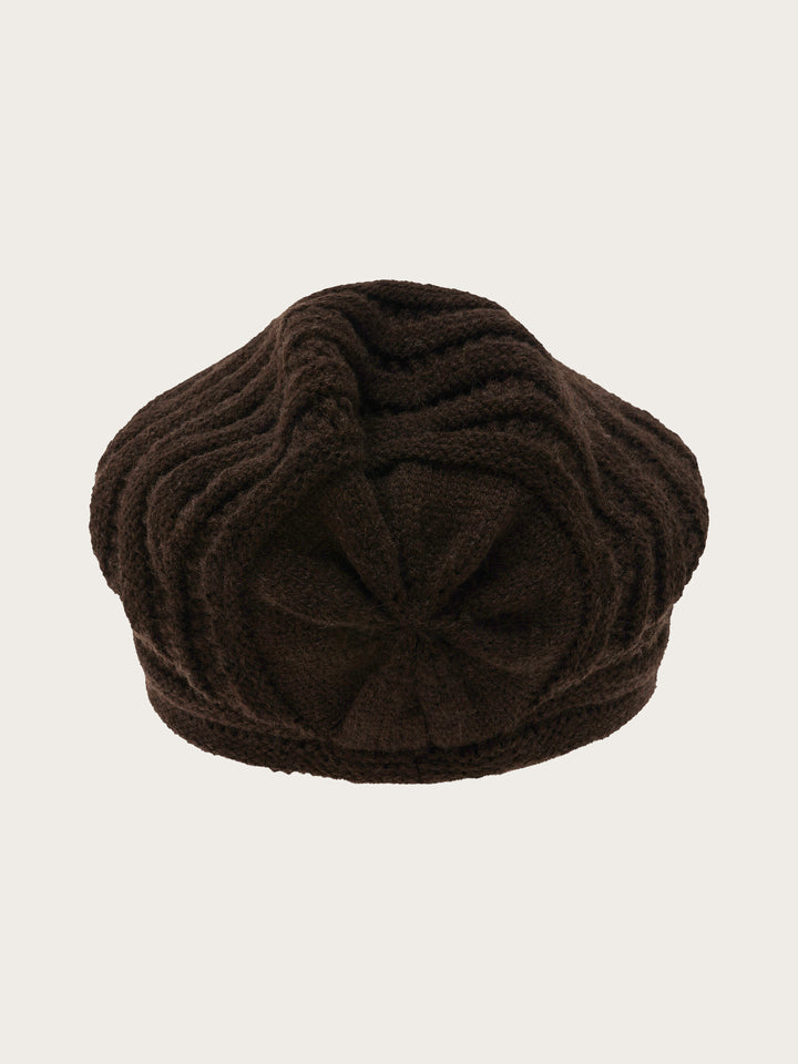 Gemusterte Loevenich Strickmütze mit Strickschirm
