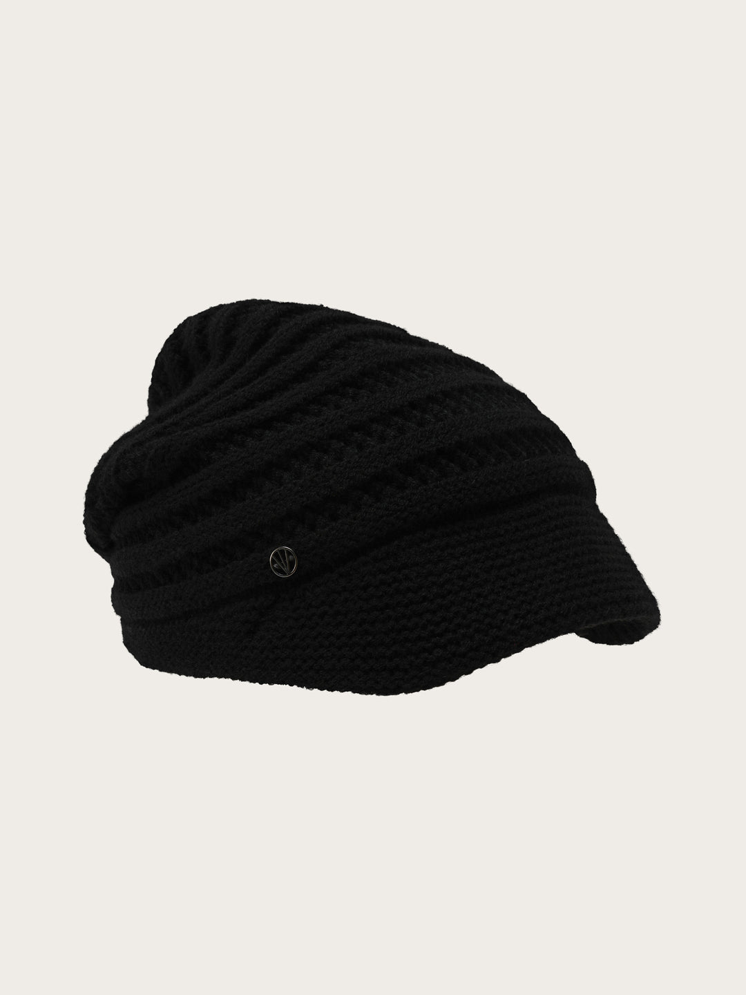 Gemusterte Loevenich Strickmütze mit Strickschirm