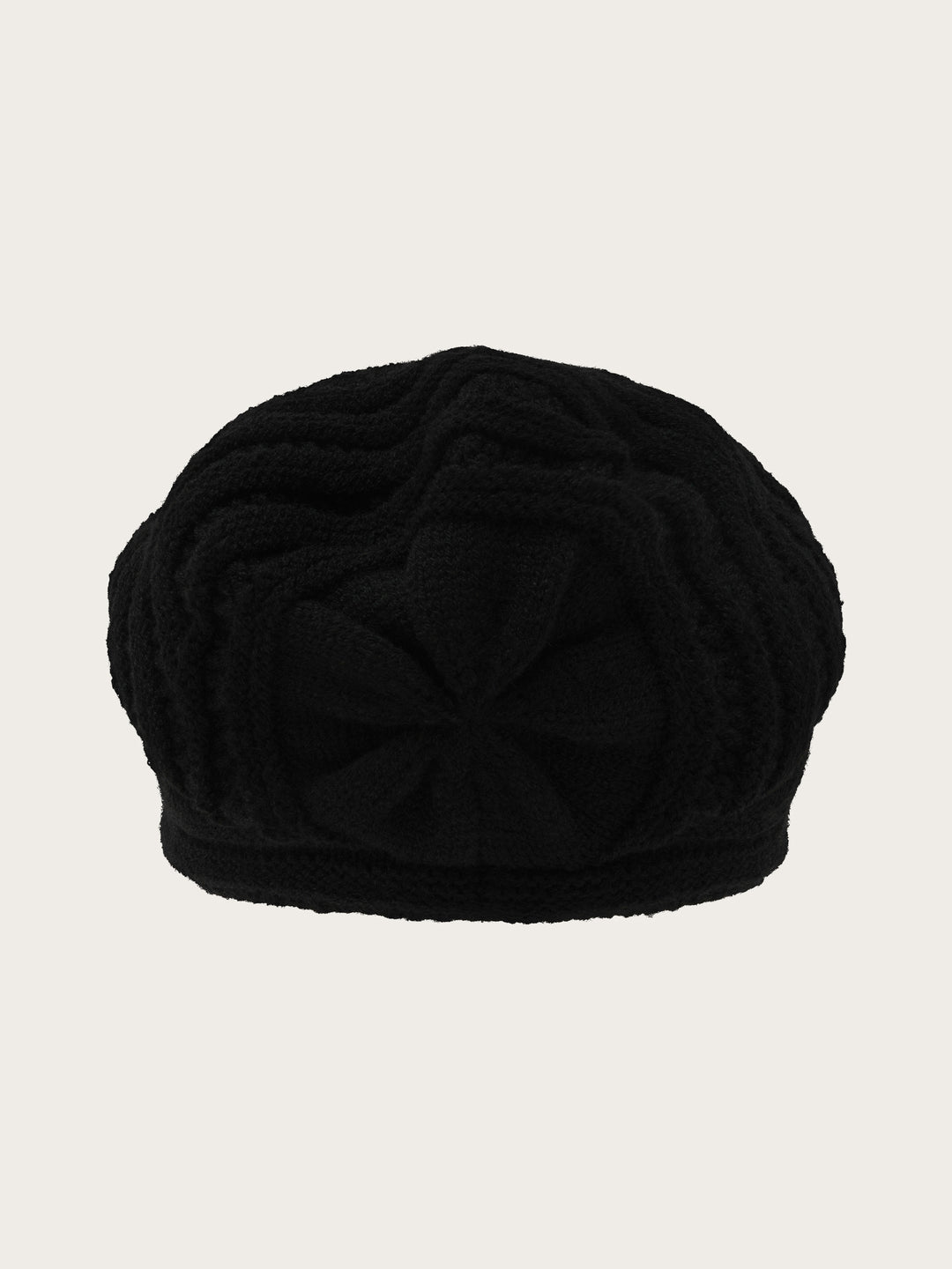 Gemusterte Loevenich Strickmütze mit Strickschirm