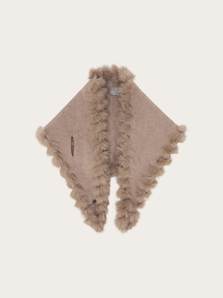 Loevenich Strickschal mit Fake Fur Rand