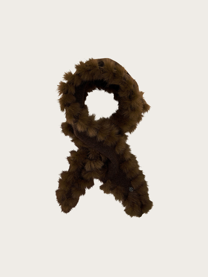 Loevenich Strickschal mit Fake Fur Rand