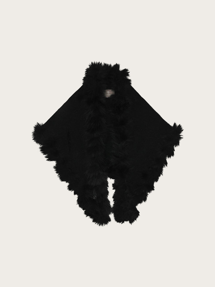 Loevenich Strickschal mit Fake Fur Rand