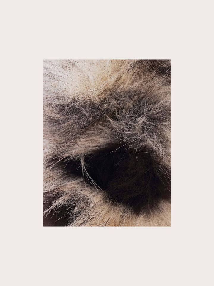 Loevenich Fake Fur Stirnband in Patchwork-Optik