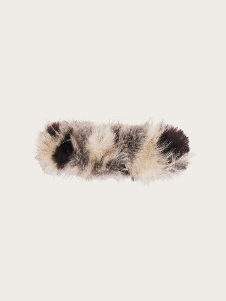 Loevenich Fake Fur Stirnband in Patchwork-Optik