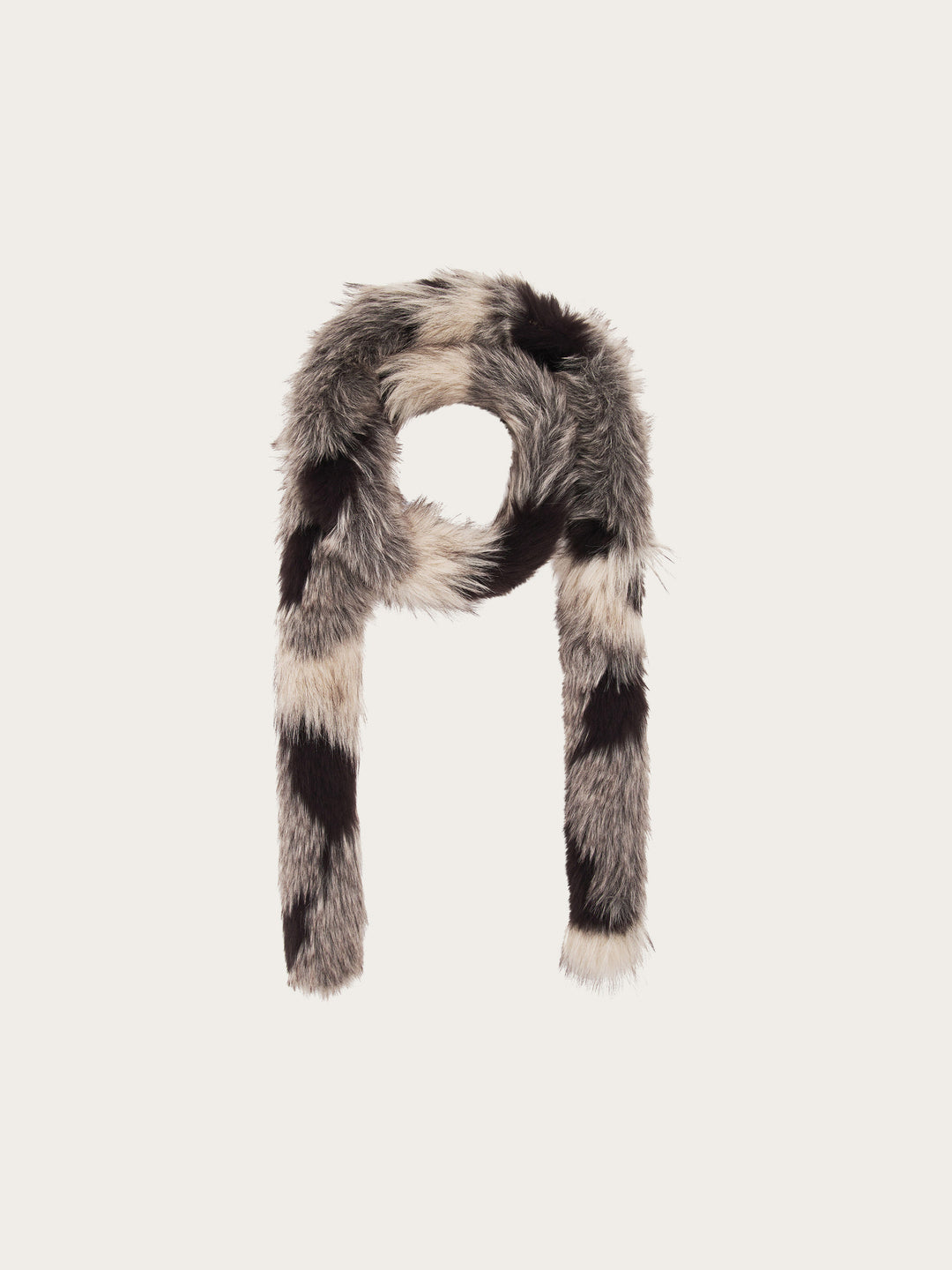 Loevenich Fake Fur Schal in Patchwork-Optik