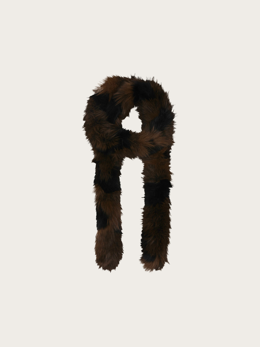 Loevenich Fake Fur Schal in Patchwork-Optik