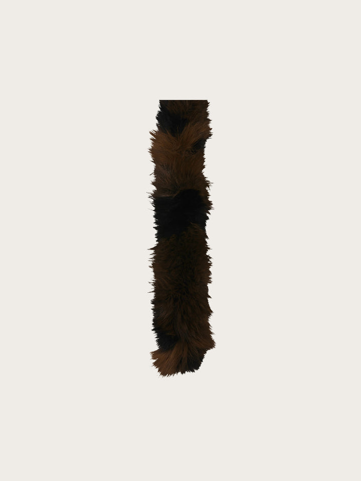 Loevenich Fake Fur Schal in Patchwork-Optik