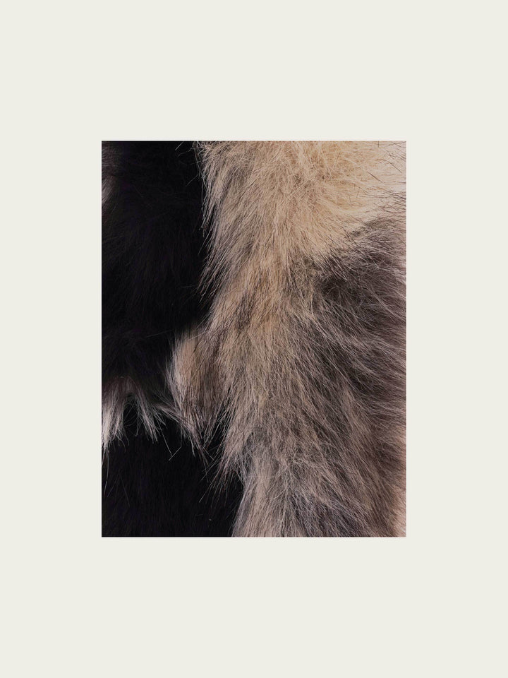 Loevenich Fake Fur Kragen in Patchwork-Optik