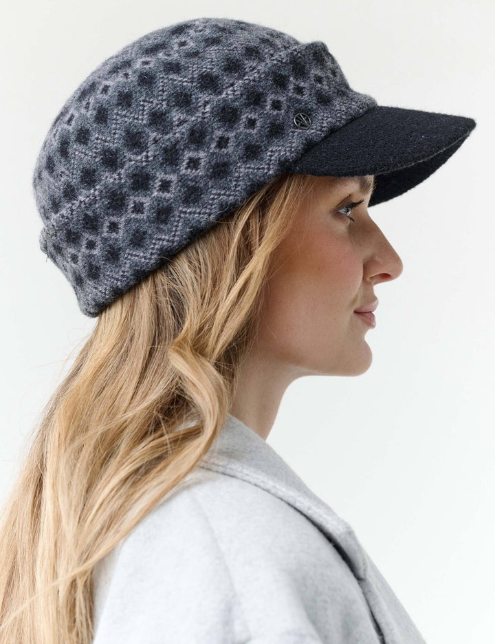 Loevenich Woll-Basecap mit Jaquard-Muster