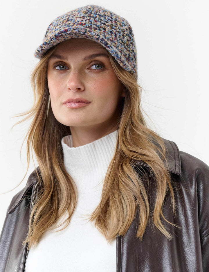Loevenich Basecap aus Tweed mit dezentem Glitzer