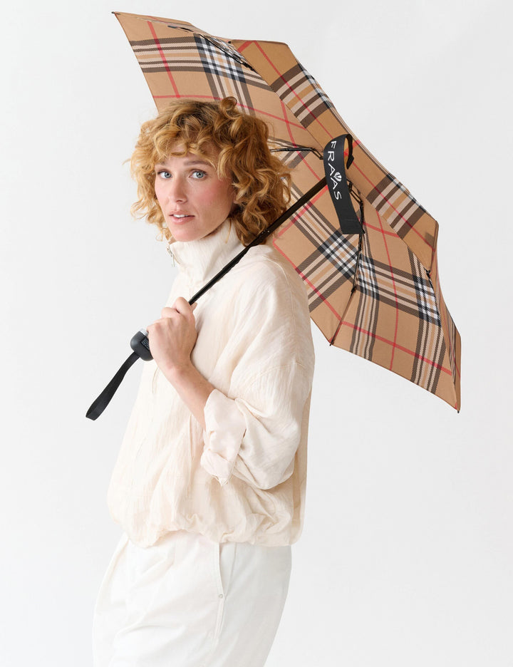 Kompakter Regenschirm mit FRAAS Plaid Karo