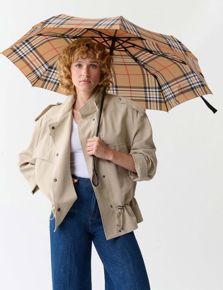 Regenschirm mit FRAAS Plaid Karo und Auf-Zu-Automatik
