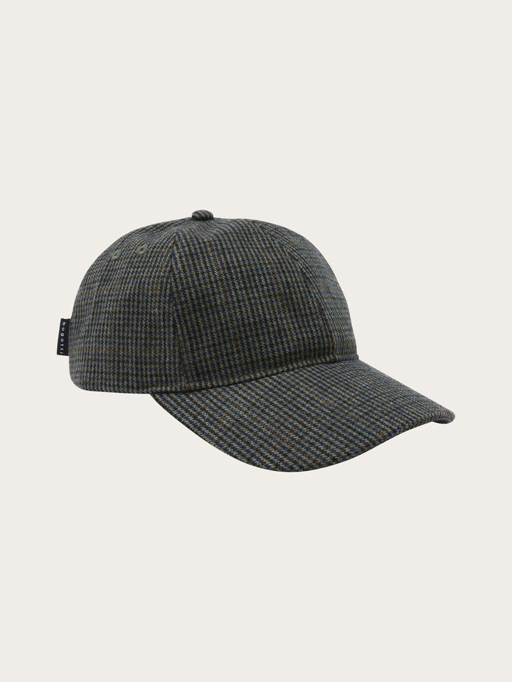 bugatti Basecap mit klassischem Glencheck-Karo in Wollmischung