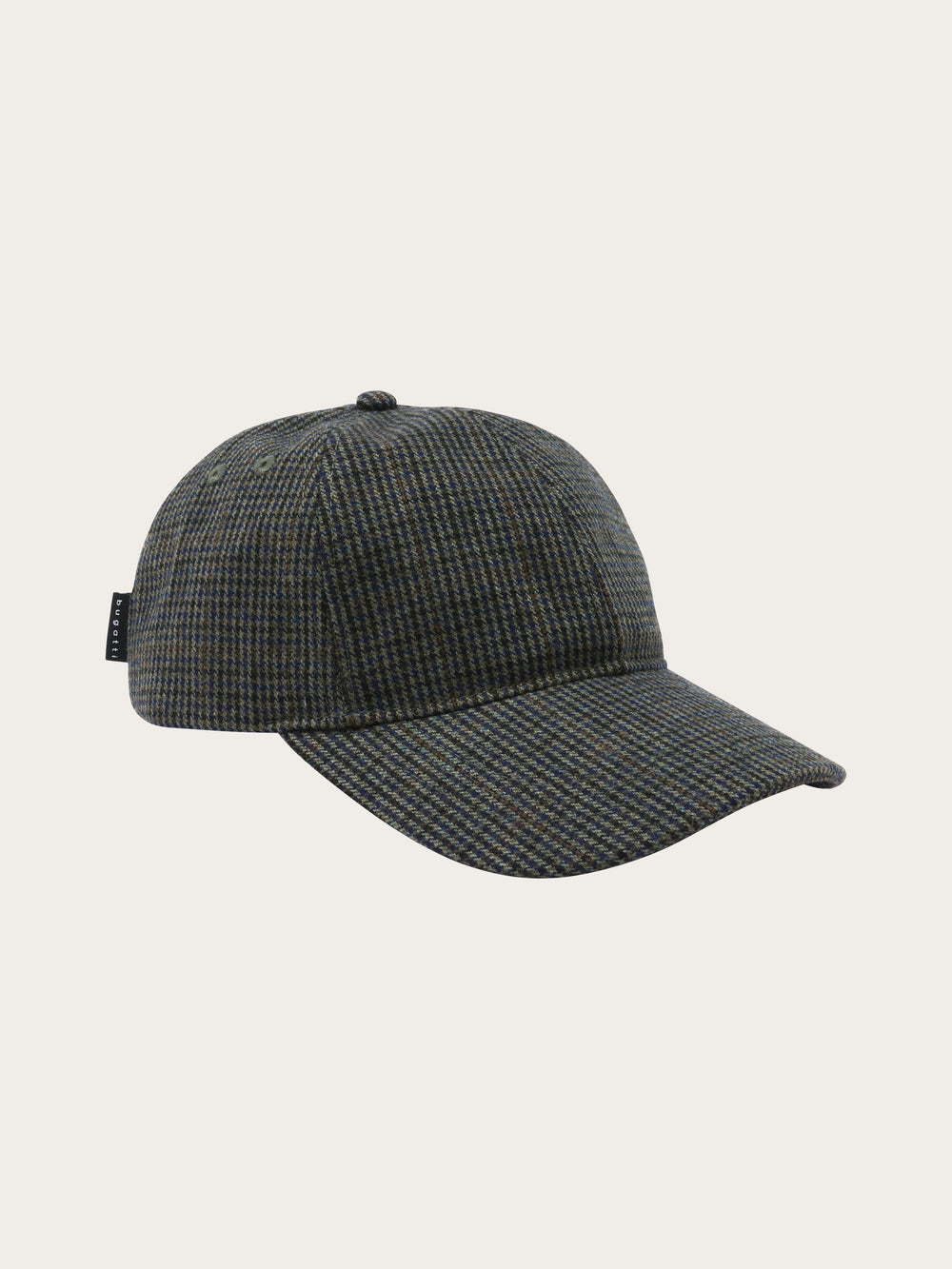 bugatti Basecap mit klassischem Glencheck-Karo in Wollmischung