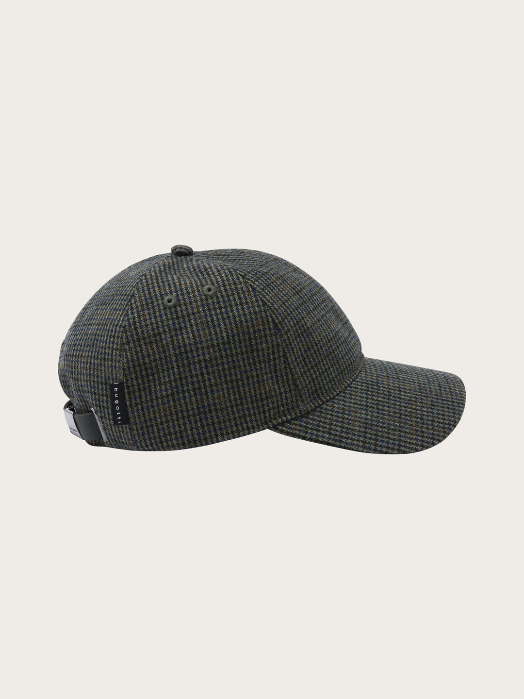 bugatti Basecap mit klassischem Glencheck-Karo in Wollmischung