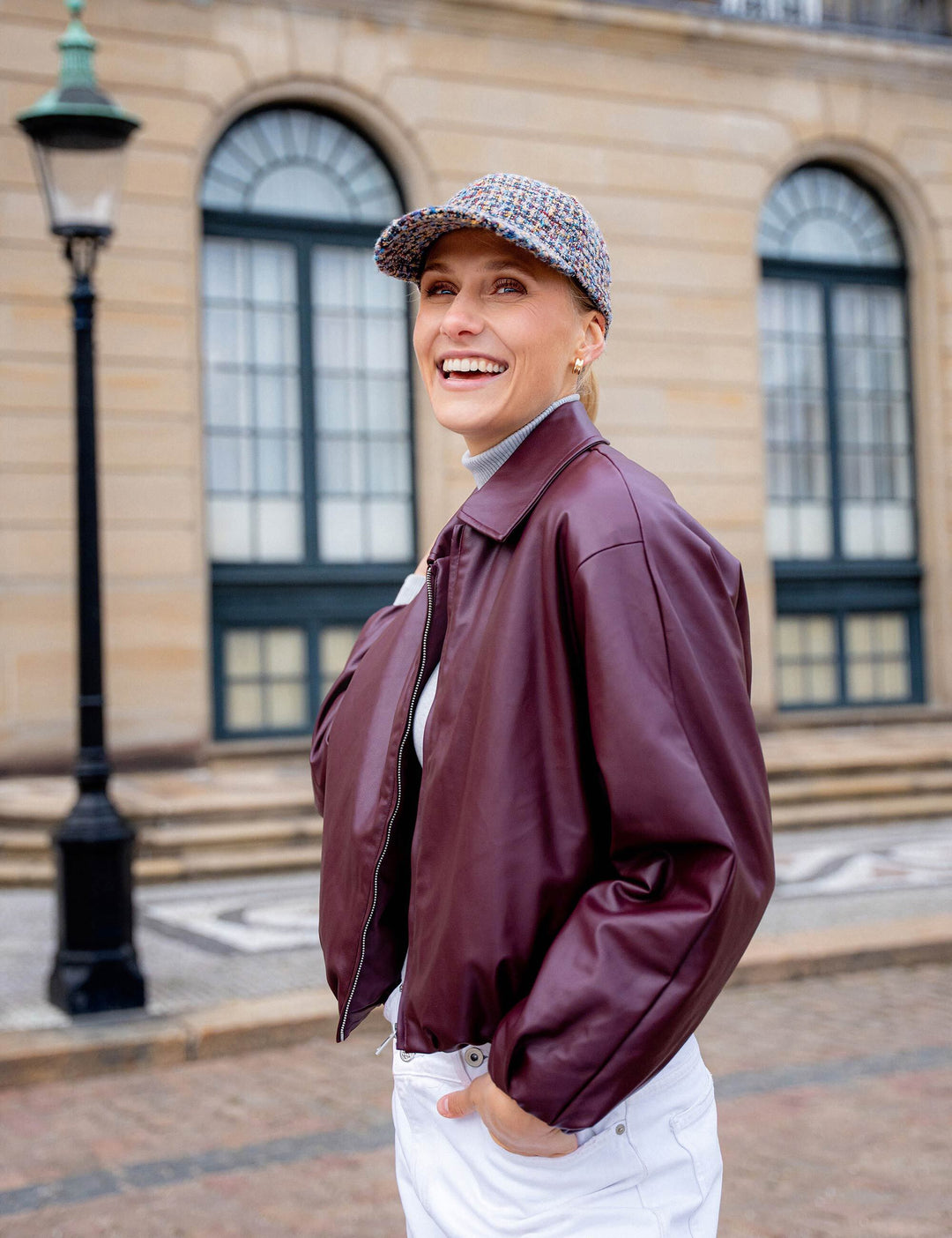 Loevenich Basecap aus Tweed mit dezentem Glitzer