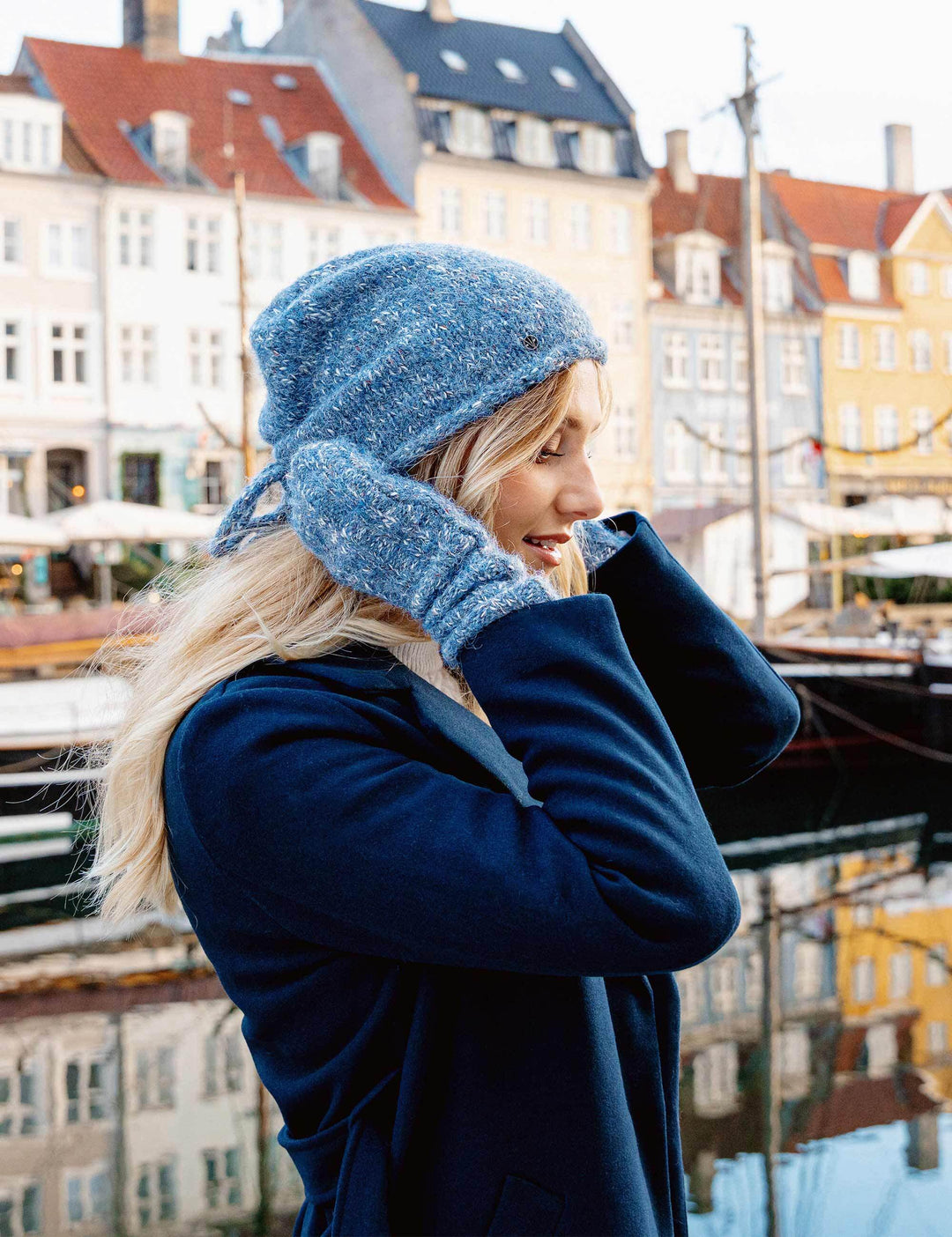 Lässige melierte Loevenich Strick-Beanie