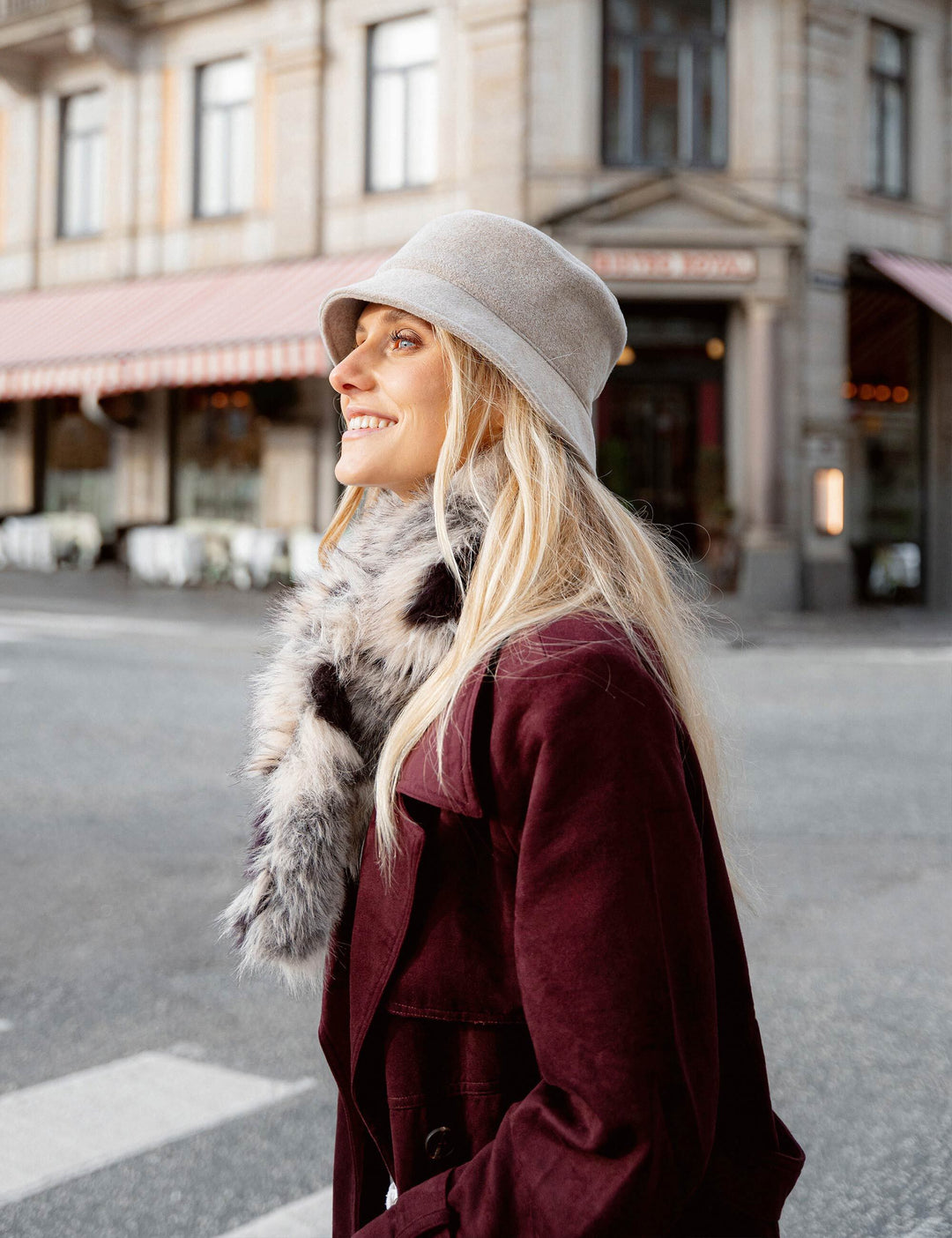 Loevenich Fake Fur Schal in Patchwork-Optik