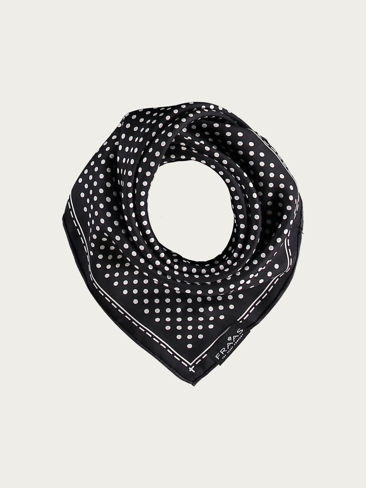 Gepunktetes Nickituch aus reiner Seide