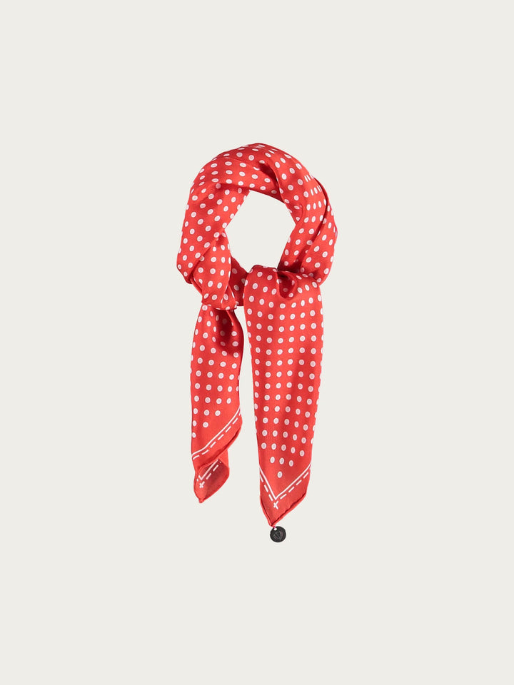 Gepunktetes Nickituch aus reiner Seide