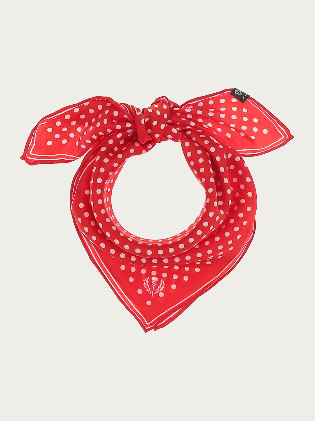 Gepunktetes Nickituch aus reiner Seide