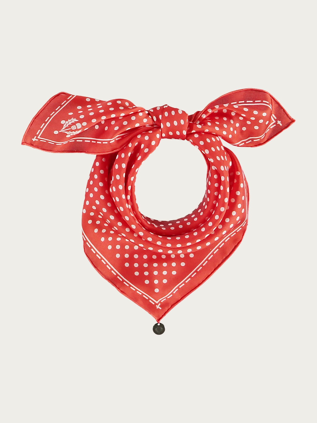 Gepunktetes Nickituch aus reiner Seide