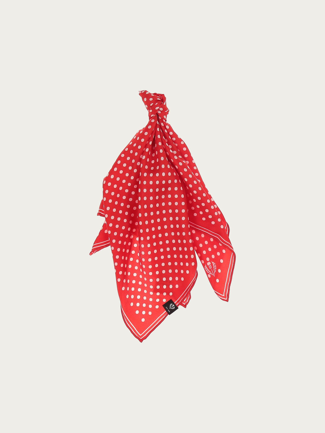 Gepunktetes Nickituch aus reiner Seide
