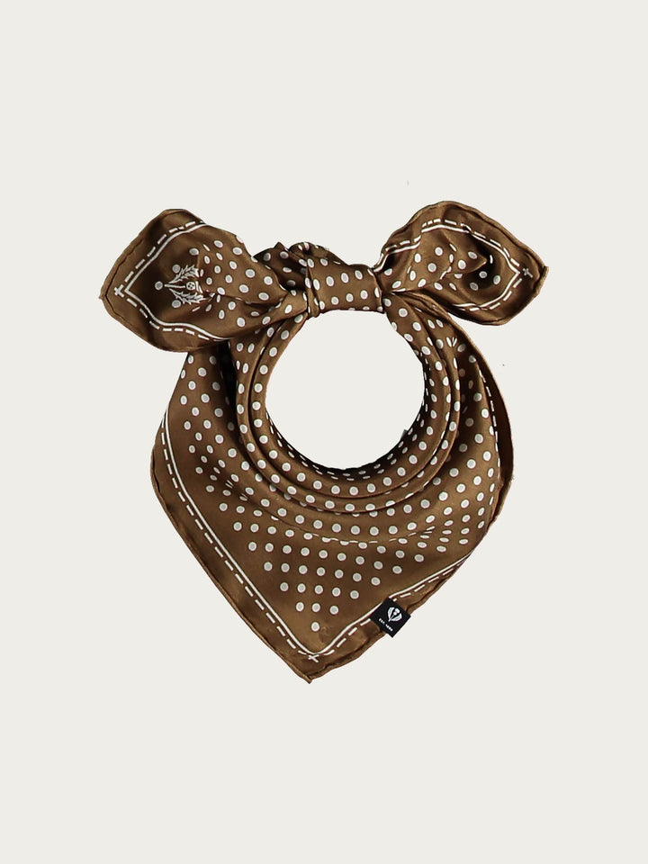 Gepunktetes Nickituch aus reiner Seide