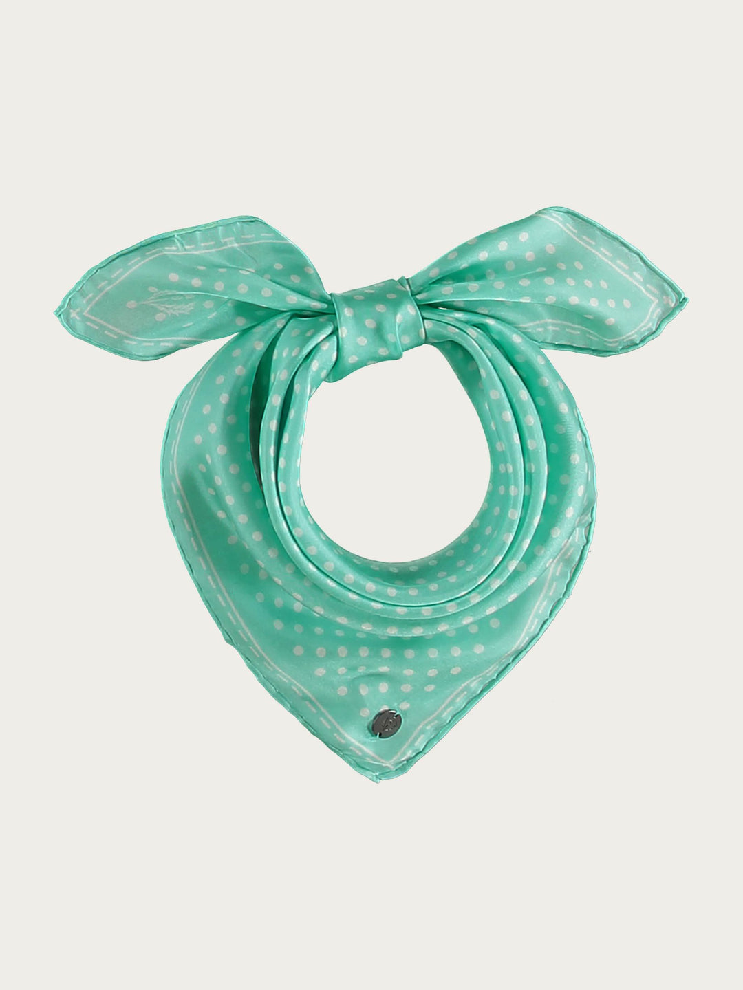 Gepunktetes Nickituch aus reiner Seide