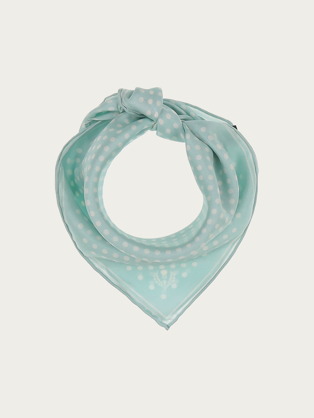 Gepunktetes Nickituch aus reiner Seide