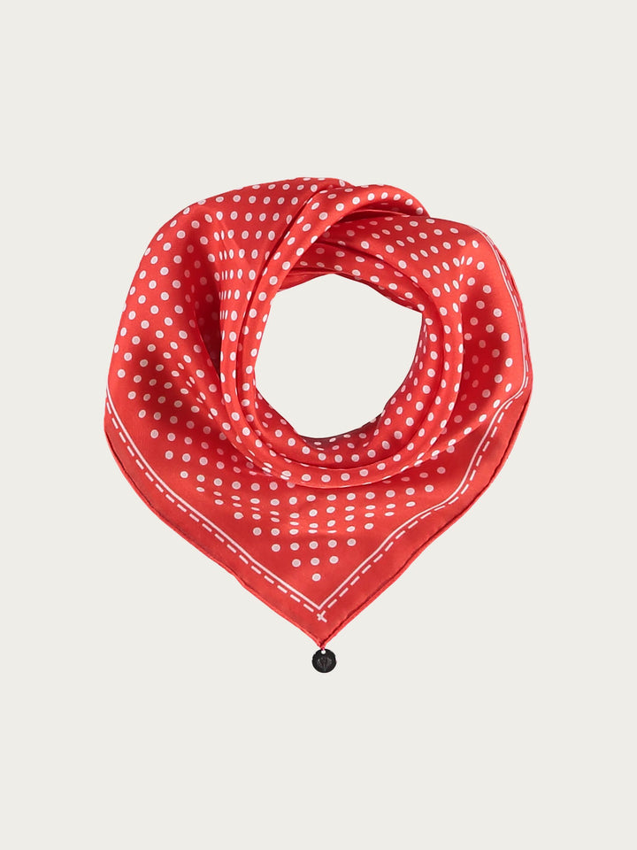 Gepunktetes Nickituch aus reiner Seide