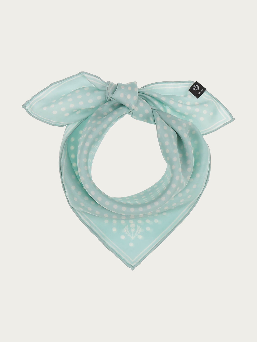 Gepunktetes Nickituch aus reiner Seide