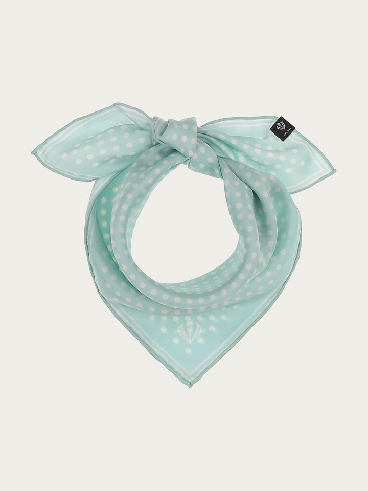 Gepunktetes Nickituch aus reiner Seide