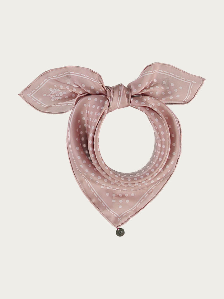 Gepunktetes Nickituch aus reiner Seide