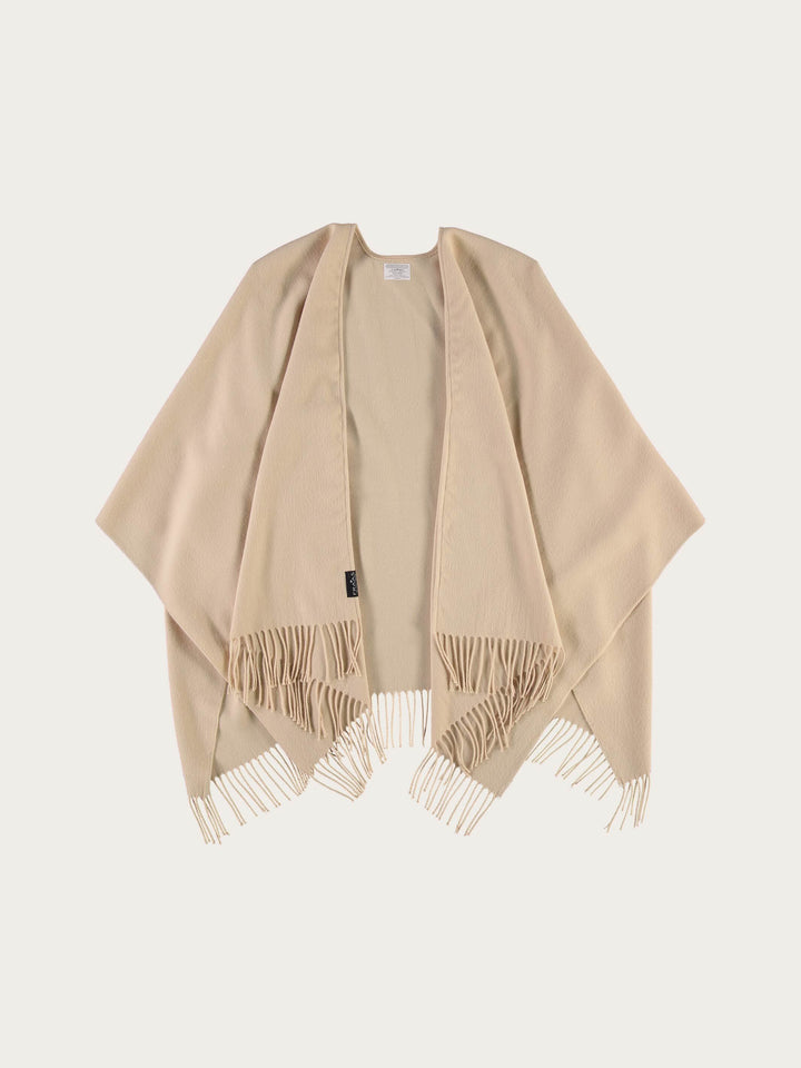 Einfarbiger Poncho aus reinem Polyacryl