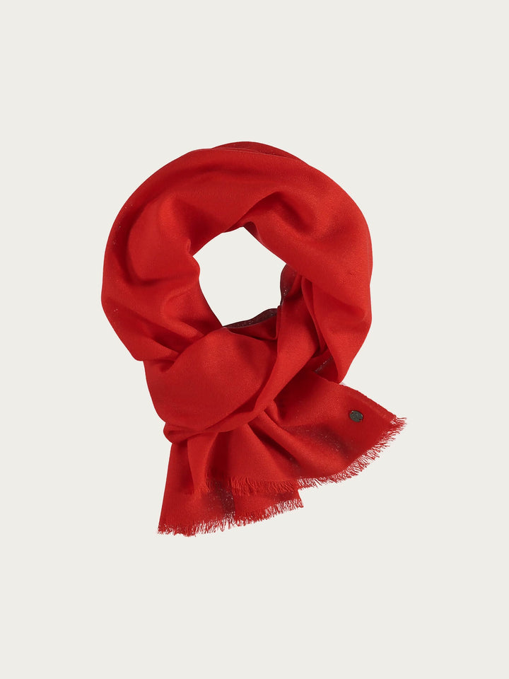 Einfarbiger Schal aus reiner Wolle